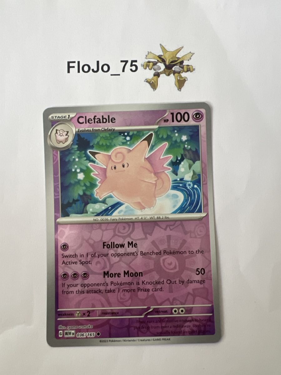 Pokémon Carte collezionabili: Clefable 36/165 - holo reverse 151 - 🇬🇧 – Usato da St-Blaise venduto da FloJo_75