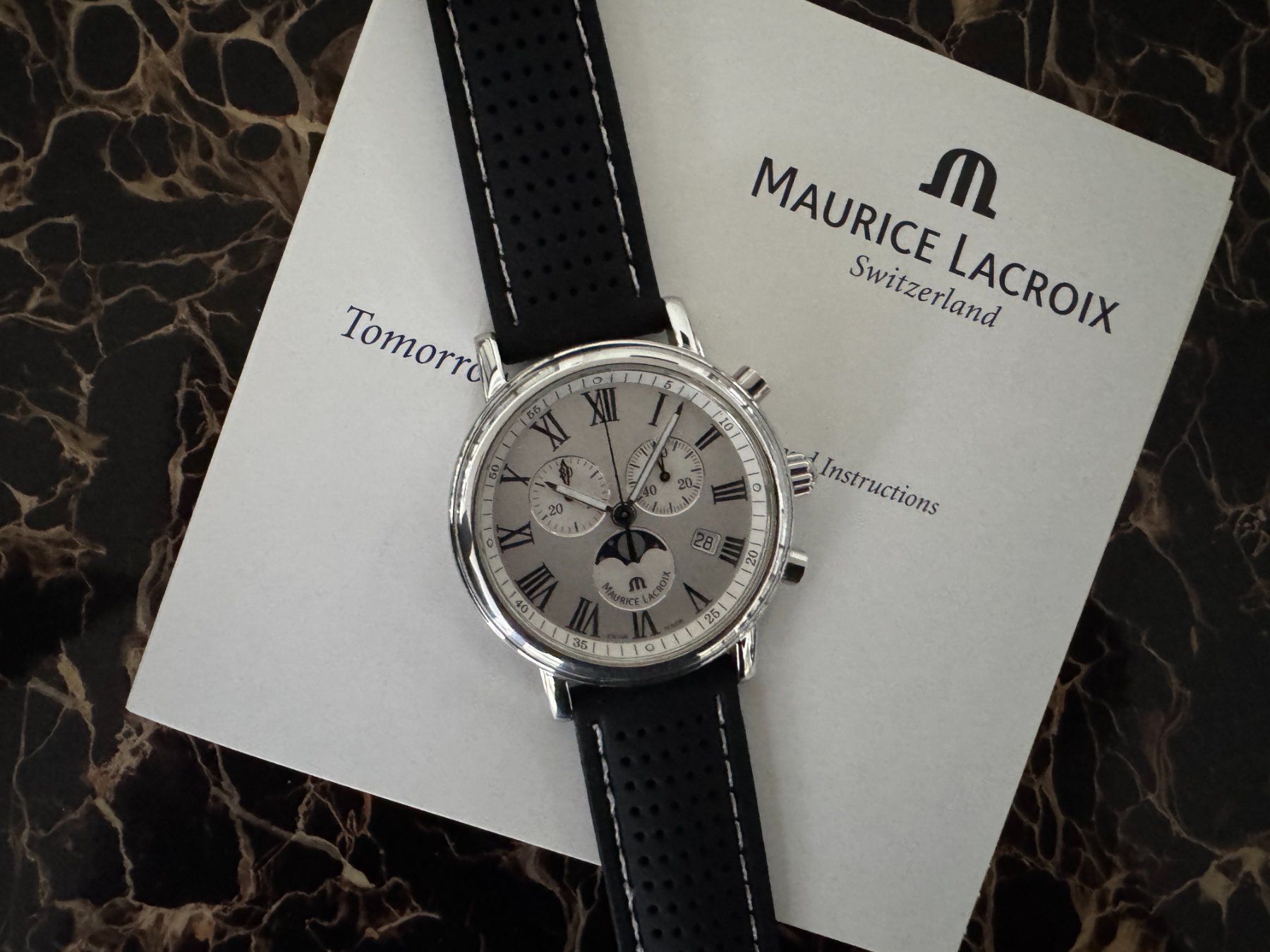 Maurice Lacroix Orologi: Maurice Lacroix Chronograph mit Mondphase – Usato da Regensdorf venduto da Oriol 3