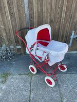 Kinderwagen Puppenwagen rot weiss gestreift guter Zustand