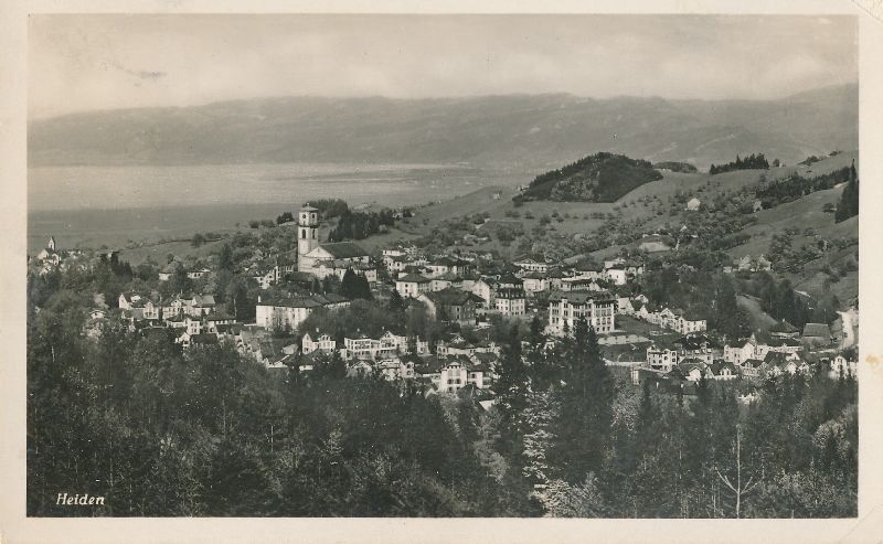 Ansichtskarten: Heiden - Ansicht von oben + 1936 – Gebraucht aus Emmenbrücke von teestube
