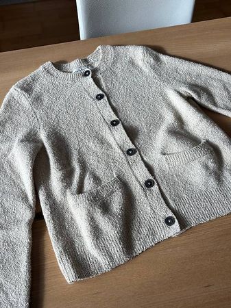 Marc O'Polo Strickjacke mit Wolle Gr. S, Farbe beige creme