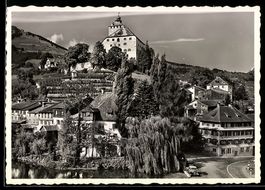 AK Werdenberg bei Buchs, Schloss und Städtchen