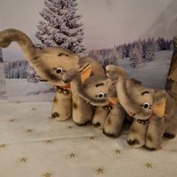 3 VINTAGE ELEFANTEN VON ' TIERE MIT HERZ" BERG/ AUSTRIA