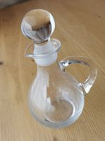 Kleine Karaffe mit Griff und Verschluss, Glas, Vintage, Top!