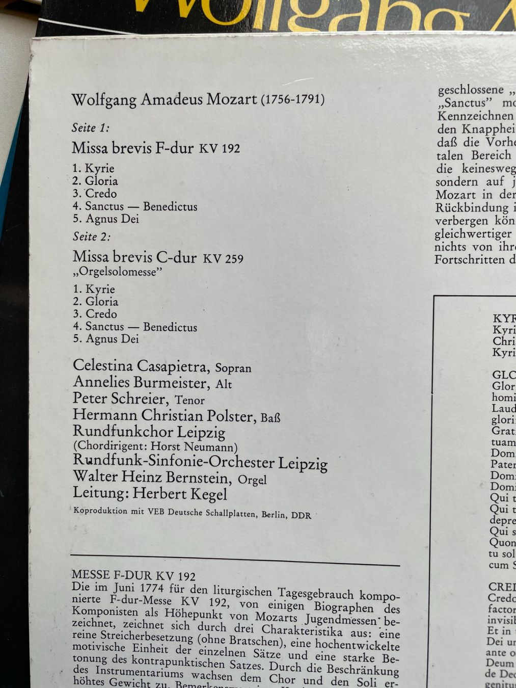 Dischi in vinile: 10 LP Mozart – Usato da Appenzell Steinegg venduto da Wurzlers 4