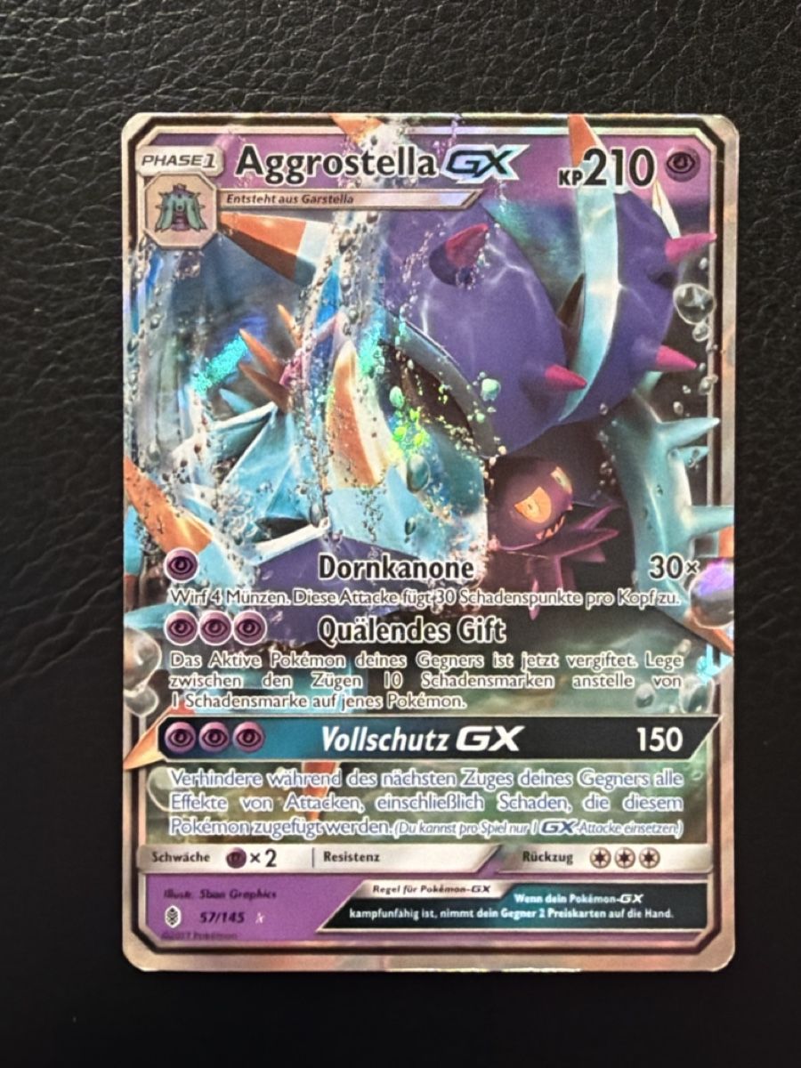 Pokémon Sammelbilder & Trading cards: Aggrostella GX 57/145 – Gebraucht aus Hettlingen von SanCor7206