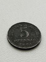 5 Pfennig Deutsches Reich 1921 Münze Eisen