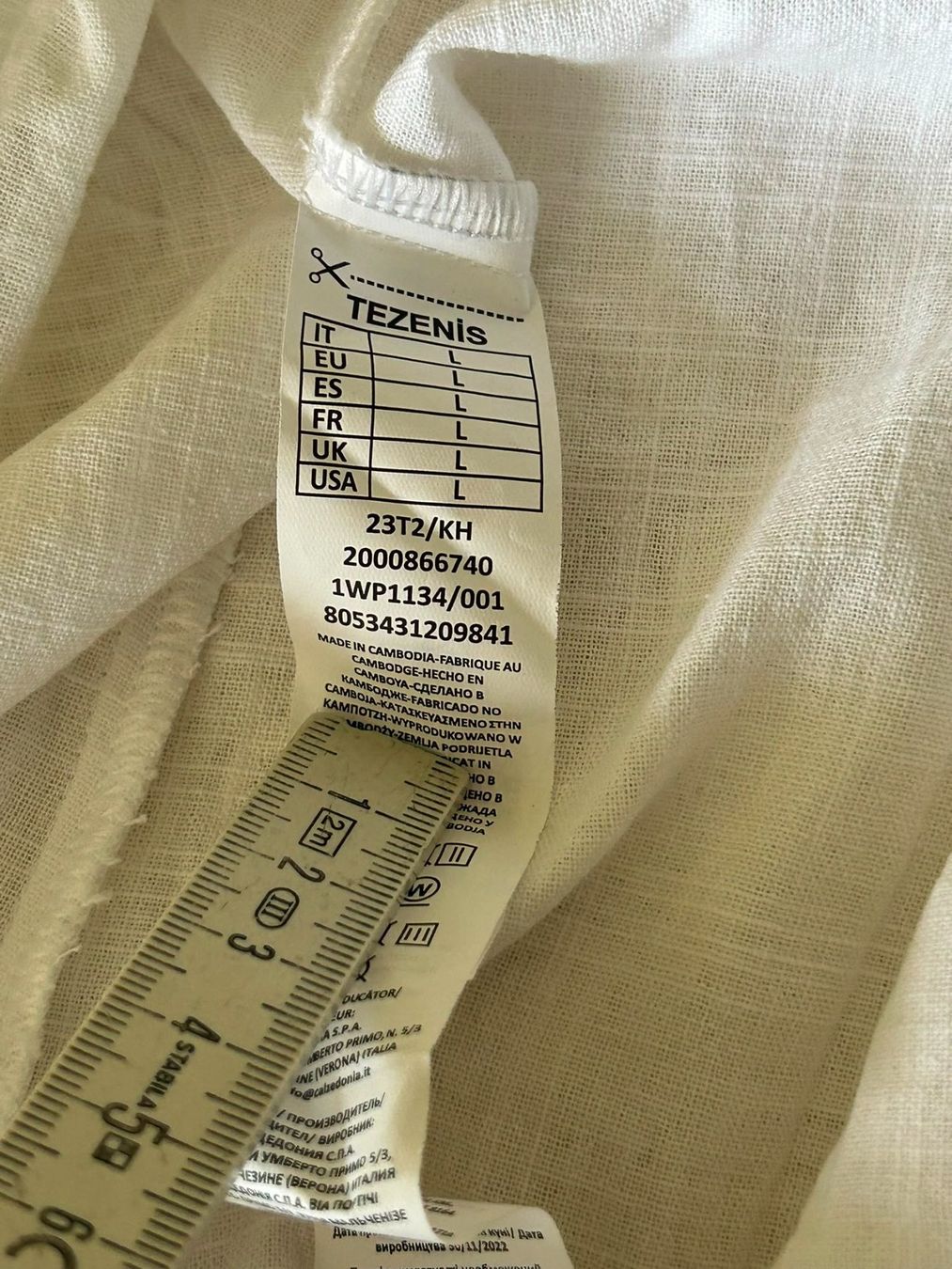 Tezenis Hosen: Pantaloni estivi bianchi cargo Tezenis tg.L – Gebraucht aus Melano von H-Sara 3