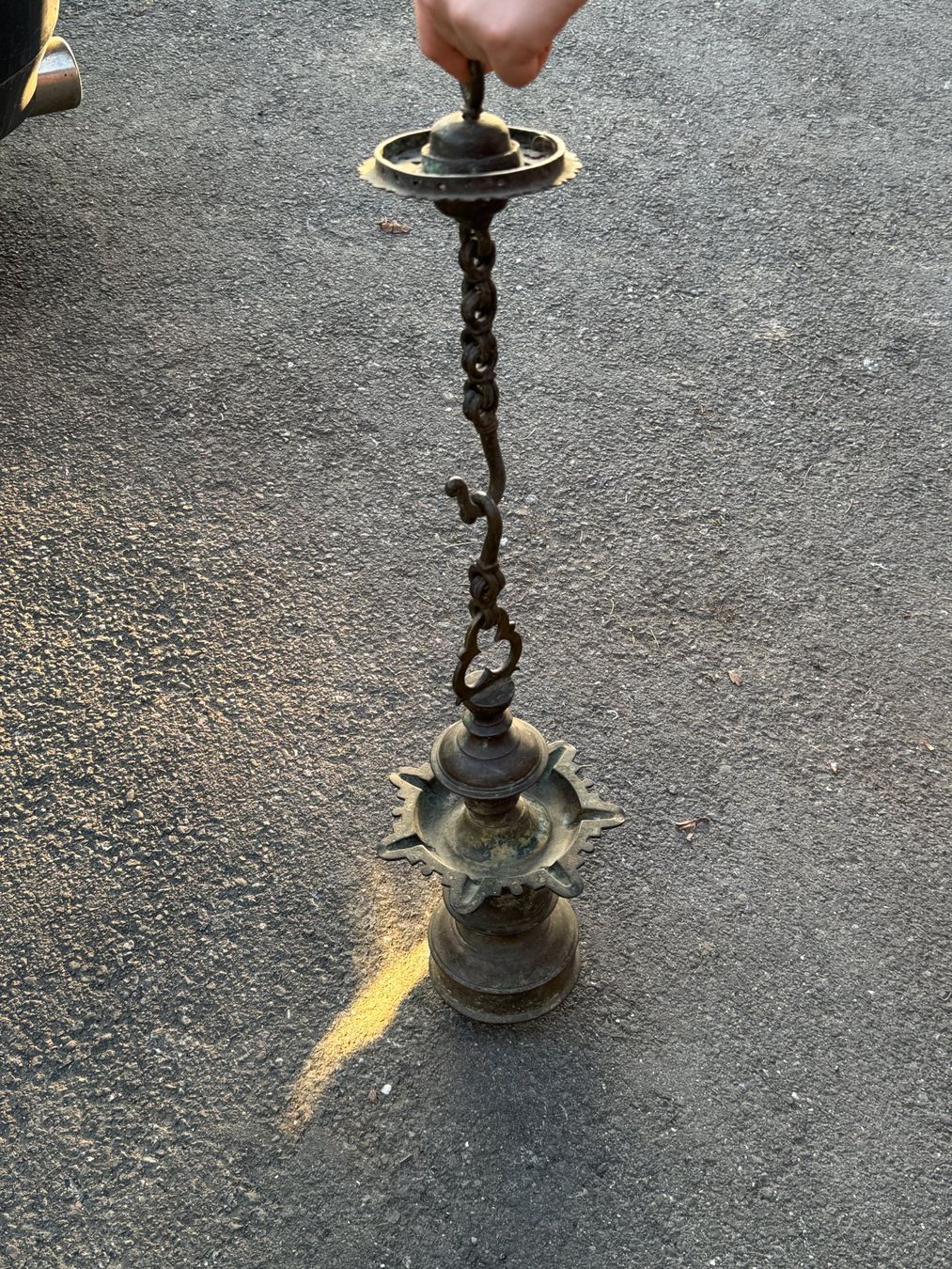 Lampen: Vintage Messing oder Bronze Oellampe, orientalisch – Gebraucht aus Zürich von Sailor68green 6