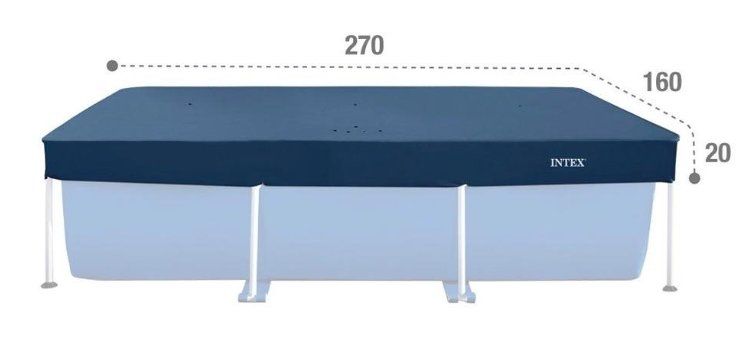 Accessori per Piscine: Intex Pool-Abdeckplane für Frame Rectangular 260 x 160 cm – Nuovo e nell'imballaggio originale da Gossau ZH venduto da OrderflowAG