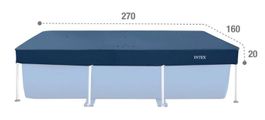 Intex Pool-Abdeckplane für Frame Rectangular 260 x 160 cm