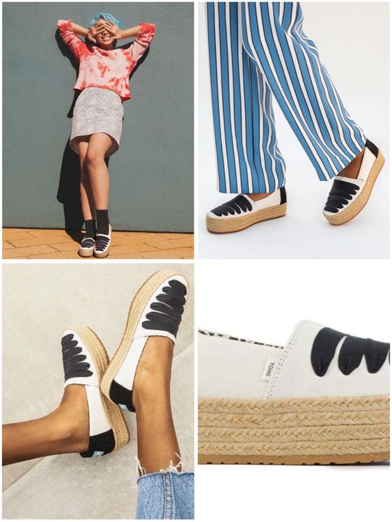 TOMS VALENCIA natural canvas espadrilles, new, size 38 9