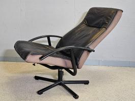 Vintage Swivel Armchair, Drehsessel Ledersessel schwenkbar