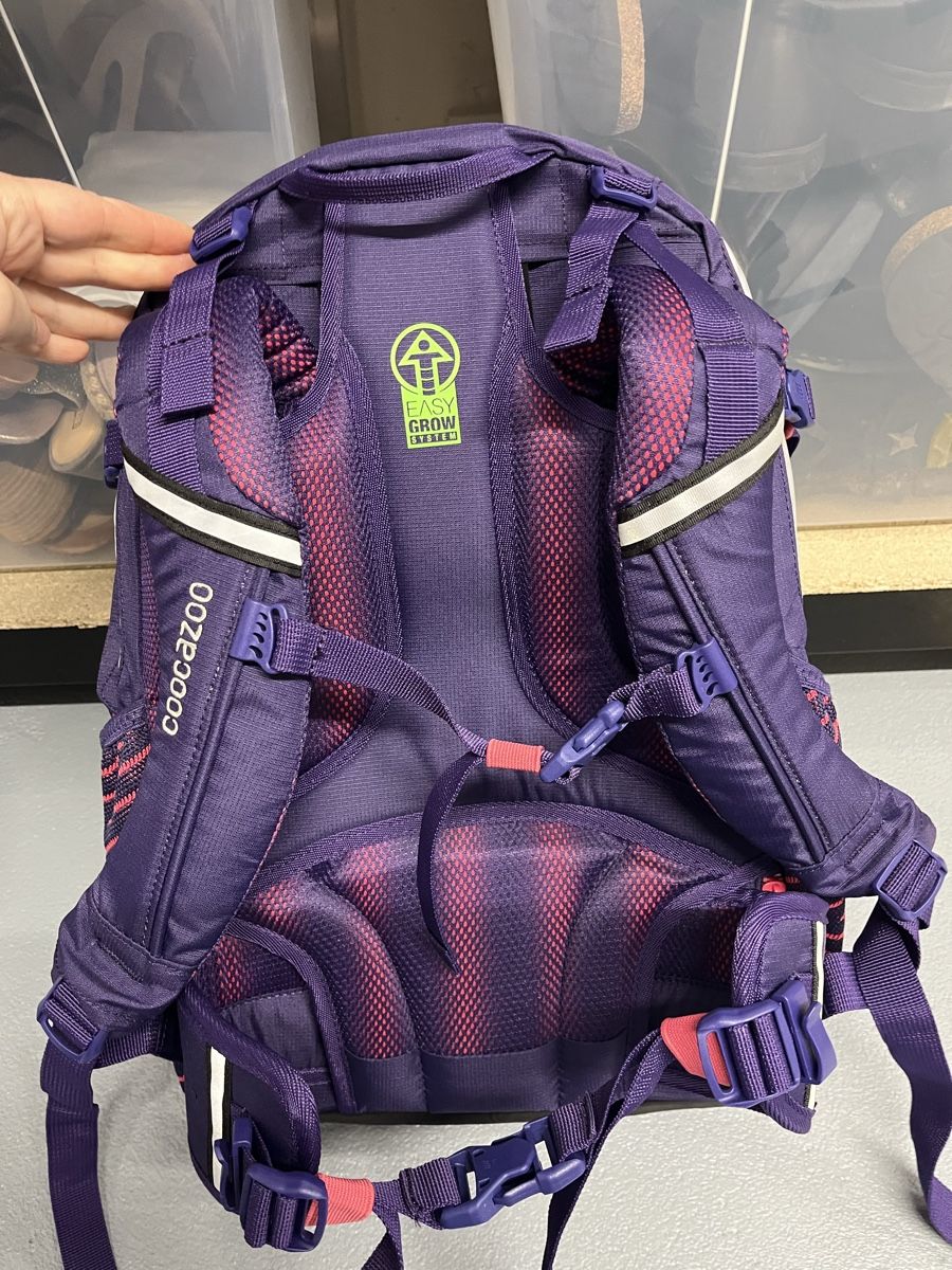 Coocazoo Borse & Zaini: Cocazoo Schulrucksack, lila pink gestreift – Usato da Uster venduto da ogi06 1