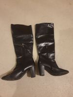 Damen Leder Stiefel Gr. 41 mit Absatz