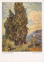 Kunst-AK, Van Gogh, Cypressenlandschaft