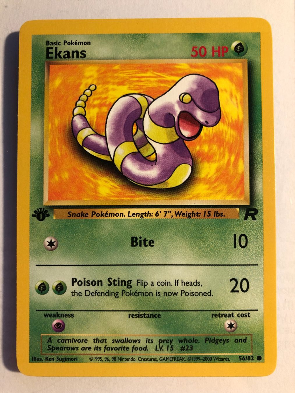Sammelbilder & Trading cards: Ekans 1st Team Rocket - MINT - ab 1.- – Gebraucht aus Giubiasco von dan_pr8b