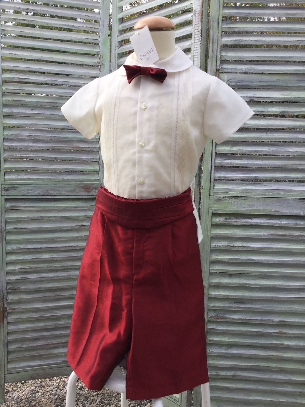 Camicette, T-shirt & Top: Chemisier + Bermuda écru/rouge mariage – Nuovo (secondo la descrizione) da Agiez venduto da chouchanelle 5