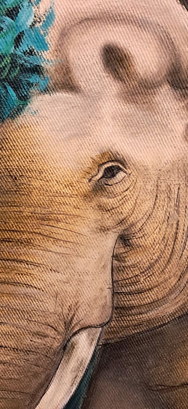 Dipinti: Muss abgeholt werden bis 25.5.: Balinesischer Elefant – Usato da Chur venduto da Okapi77 1