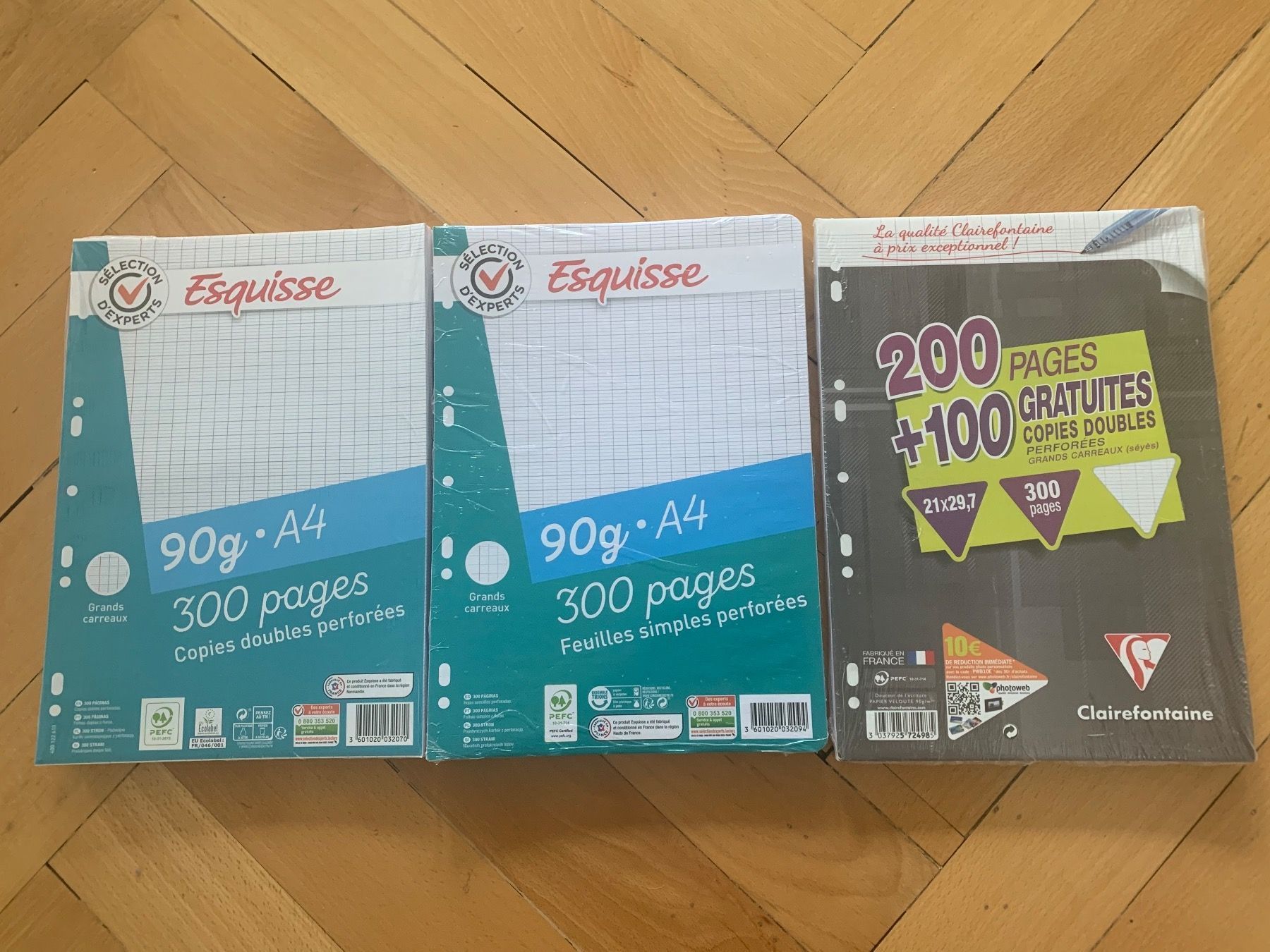 Carta: Feuille simples et doubles séyès 3 paquets – Nuovo e nell'imballaggio originale da Küssnacht am Rigi venduto da CALIFRASQUI