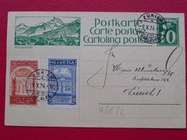 1924, FDC Weltpostverein KARTE, Nr.167+168, Kat: 325.-+
