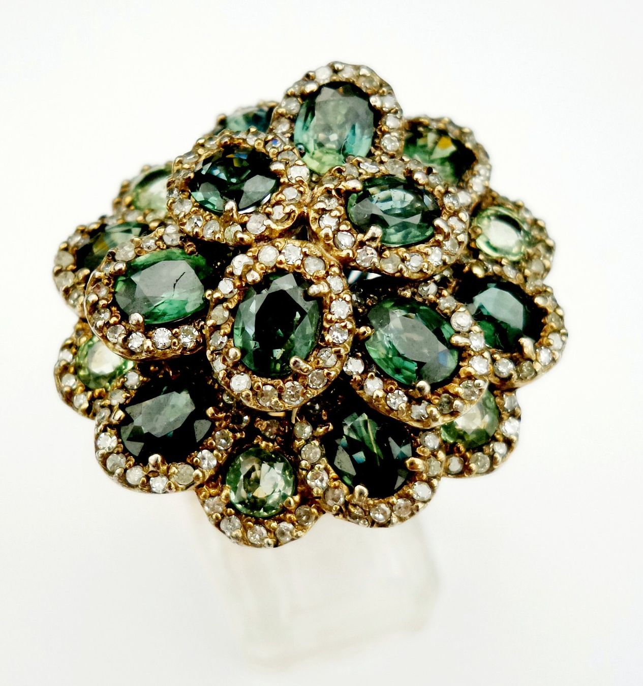Anelli: Ring mit Tsavorit und Diamanten – Nuovo (secondo la descrizione) da Zürich venduto da Bieter04 4