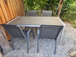 Gartentisch mit 4 Stühlen 180 x 90 x H=75cm