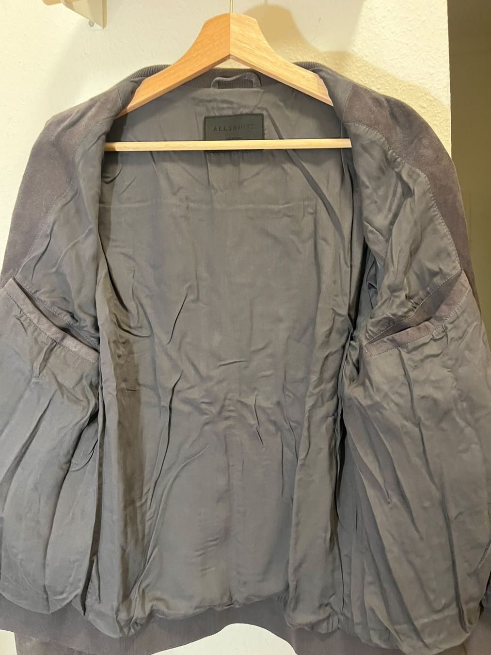 Allsaints Giacche: Veste grise en daim AllSaints – Usato da Genève venduto da Gaborteli 2