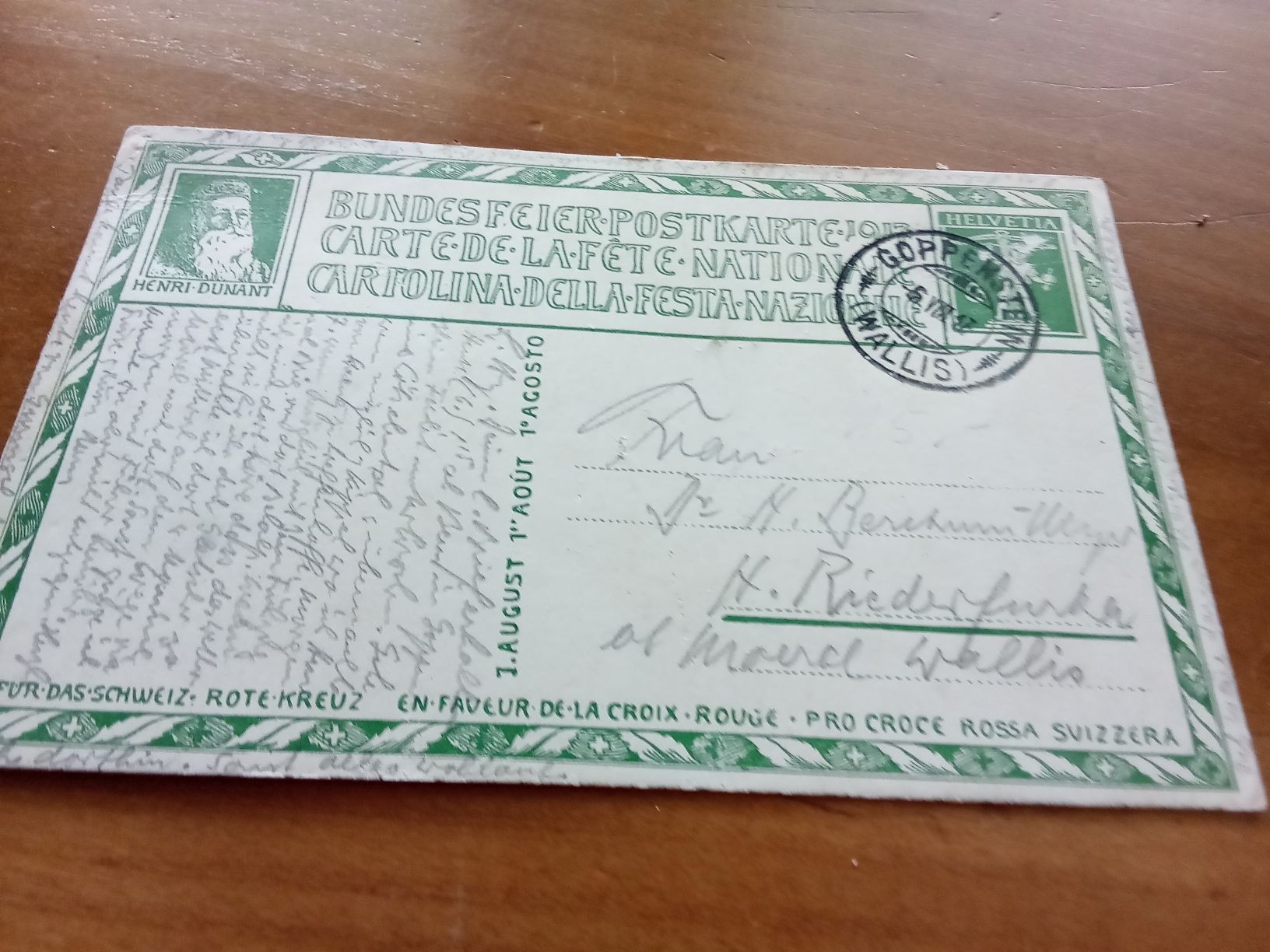 Cartoline postali: BUNDESFEIER POSTKARTE 1917 – Usato da Muri BE venduto da Alk 1