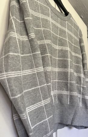 Pullover Broadway Collection kariert grau Grösse S