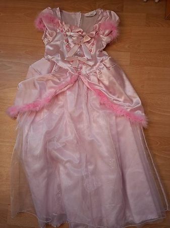 Kinder Kostüm Prinzessin, pink, Grösse: 128/134