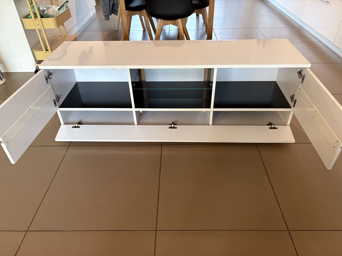 Meubles TV: Meuble TV blanc laqué  – D'occasion à Rossens FR par Kyuu 3