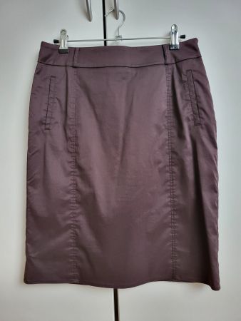 Esprit Sommer Rock, Gr. 36 - Braun, Baumwolle, Knielang