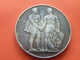 Silber Gedenkmedaille BERNENSIS  1353 - 1953 - Ungereinigt -