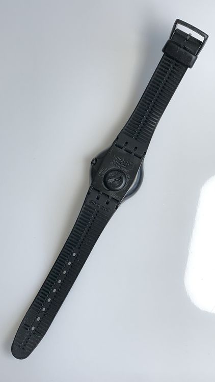 Swatch Armbanduhr, Schwarz, Vintage 7