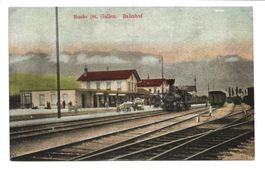 Buchs (SG) Rheintal - Bahnhof - Dampflok - um 1915