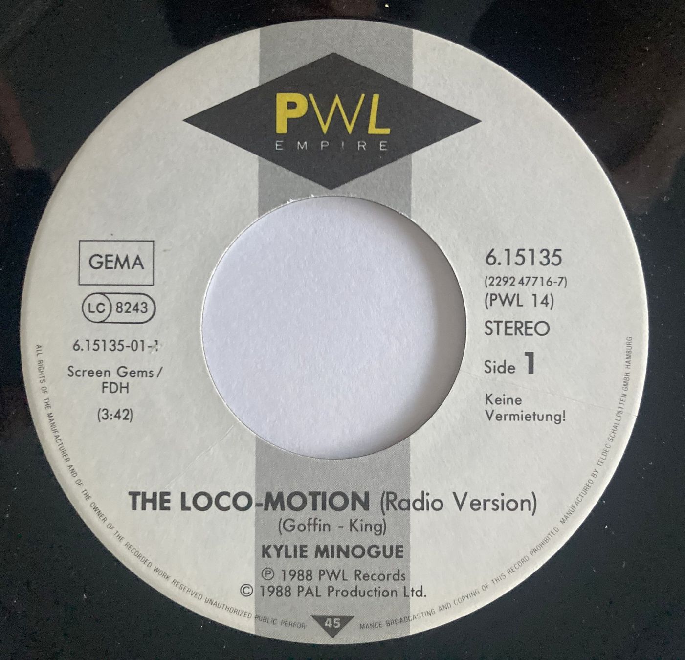 Dischi in vinile: KYLIE MINOGUE - NEVER TOO LATE – Usato da Bottens venduto da hotter-than-hell 2