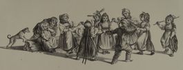 KINDER, KINDERSPIEL RINGELREIHEN, LITHOGRAPHIE NACH G. MIND