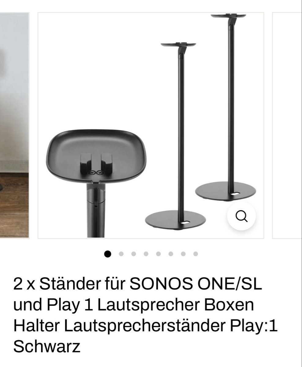 Supporti a parete: 2 x SONOS ONE SL Play 1 Ständer Schwarz – Usato da Zürich venduto da vlh_528b