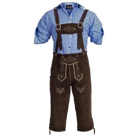 +Trachtenset B Trachtenlederhose Dunkelbr