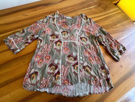 Damenbluse Barbara Becker V-Ausschnitt tolles Design Gr. 40