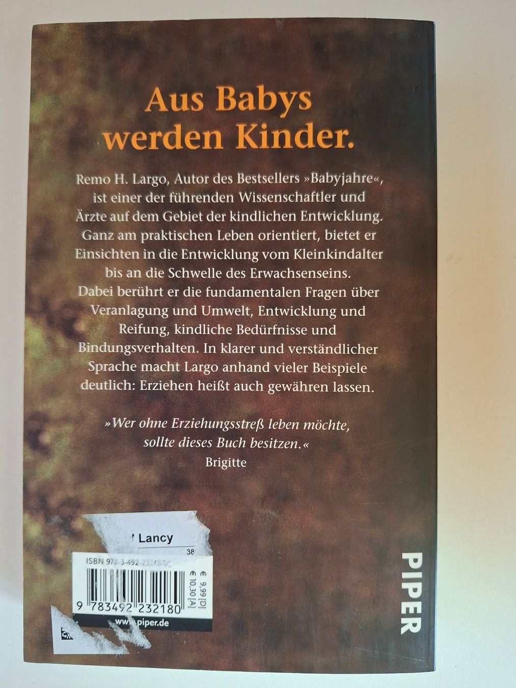 Libri: Remo Largo: Kinderjahre – Usato da Dietikon venduto da Buchantiqdietikon 1