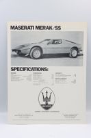 Maserati Merak SS 1978 Prospektblatt