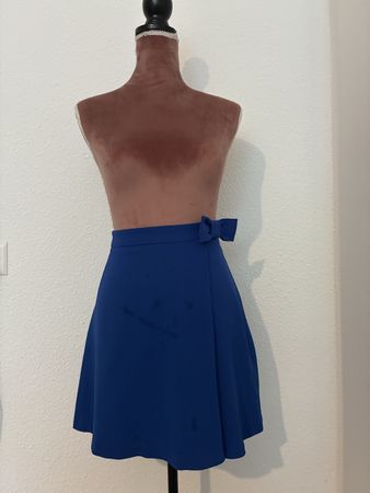 Rock Claudie Pierlot blau mit Schleife Grösse 36 gebraucht