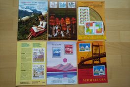 6 Faltblätter zu Sondermarken 1984 , 1991