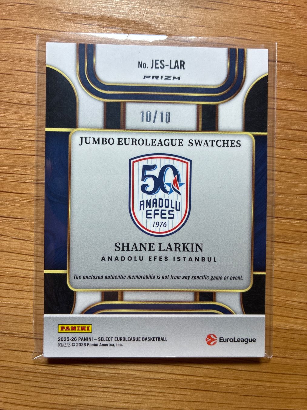 Topps Carte collezionabili: Panini Select EuroLeague Shane Larkin Istanbul Patch /10 – Usato da Wangenried venduto da Garagara 1