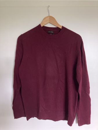 Wine color sweater (wool and cotton blend) Massimo Dutti