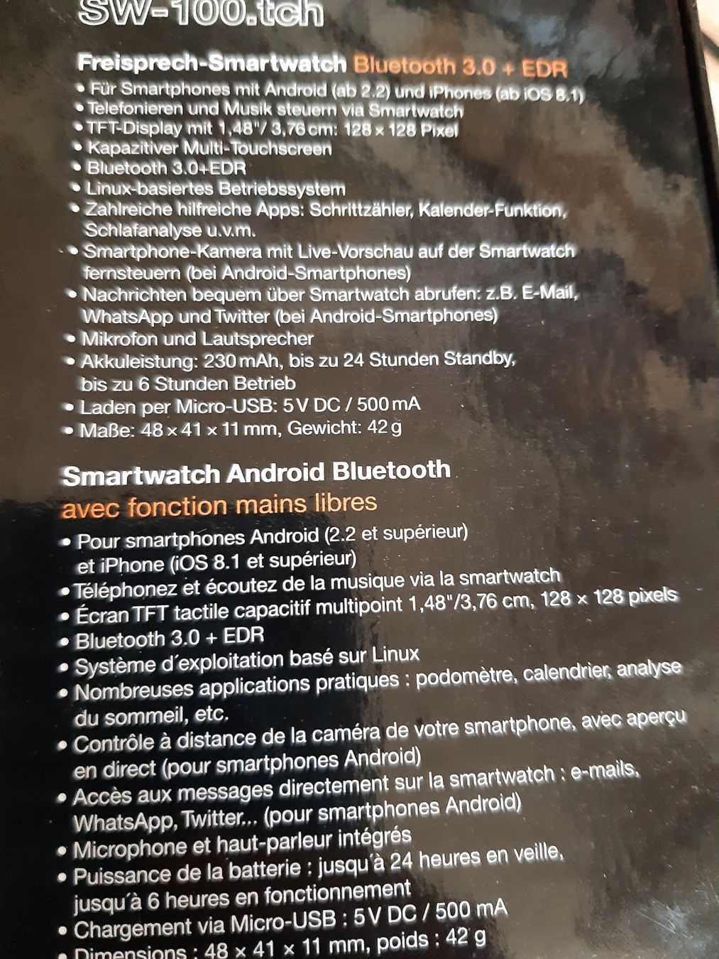 Smartwatch: Freisprech-Smartwatch SW-100.tch – Nuovo e nell'imballaggio originale da Einsiedeln venduto da Nadin27 1