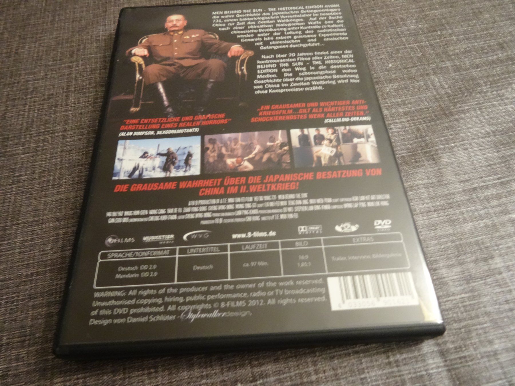 Tutti i DVDs: DVD Unit 731 Men Behind the Sun Historical Edition – Usato da Olten venduto da Disc-Ausverkauf 2