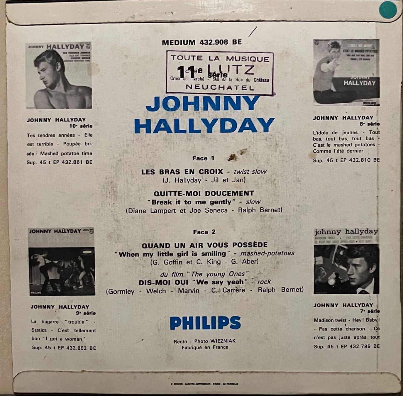 Schallplatten: JOHNNY HALLYDAY- LES BRAS EN CROIX – Gebraucht aus Bussigny von vinyl-pas-cher 1